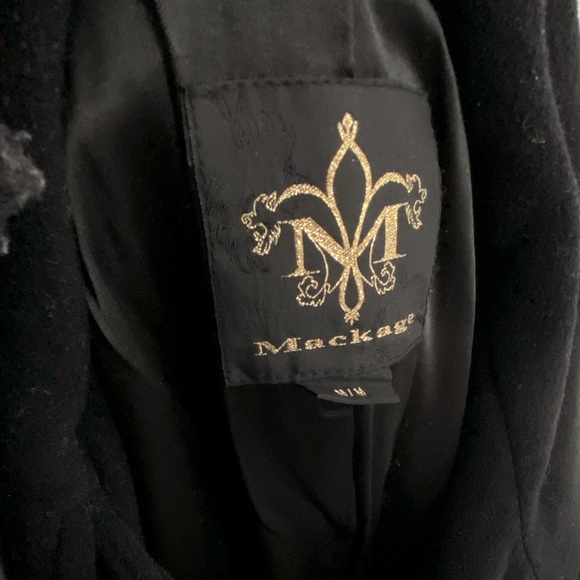 Wool Mid-Length Mackage Coat with Leather Belt, size M - Picture 5 of 8